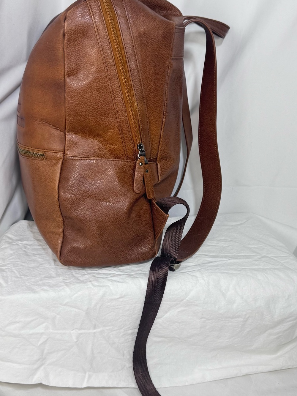Marsha de Arriaga Brown Leather Grand National Morgan Horse Show Backpack - Picture 16 of 16
